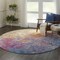 Homeroots 8 ft. Round Abstract Brights Sunburst Area Rug 385383 - alternate 8